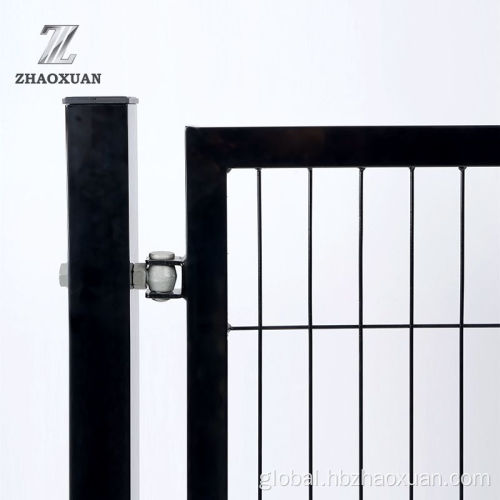 Wire Mesh Sliding Door Dark Green Garden Gate Round Tubes Supplier